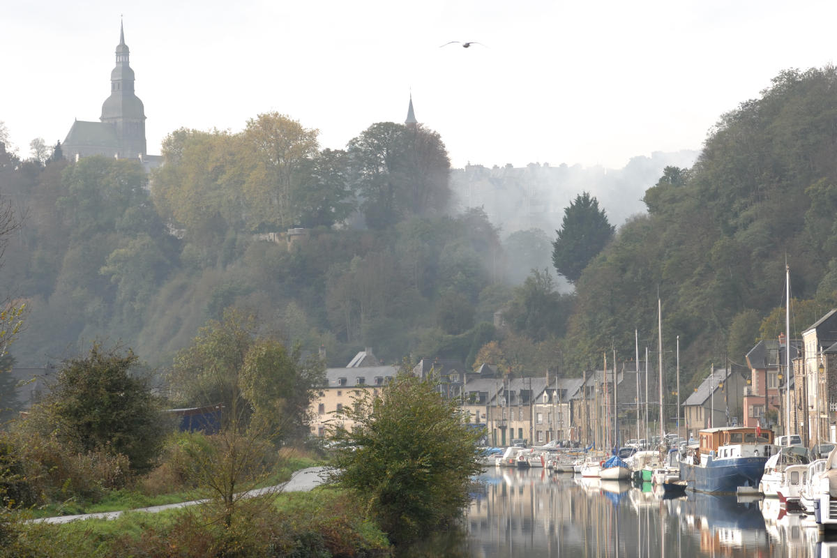 Dinan and its harbour in the valley the-port-of-Dinan